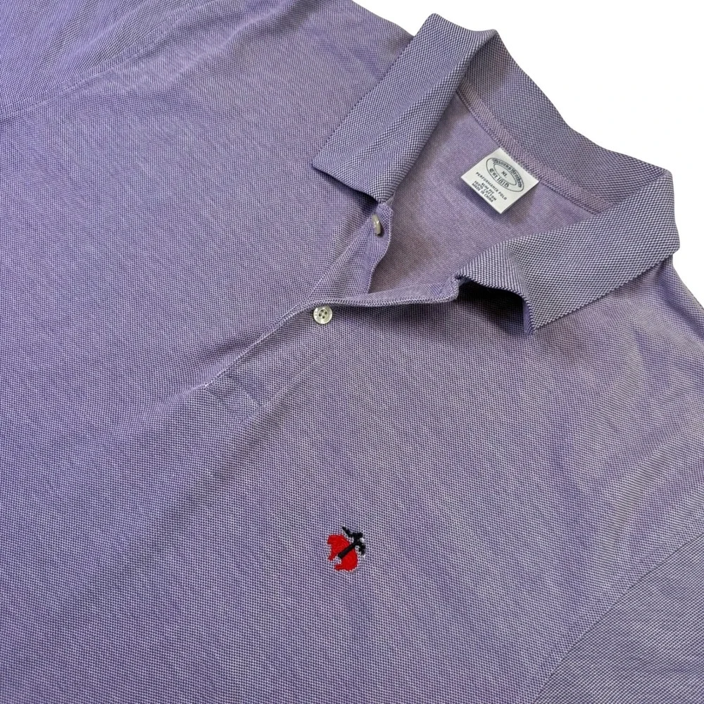 Brooks Brothers Performance Polo Slim Fit Golf‎ Casual Shirt Sz XL Light Purple